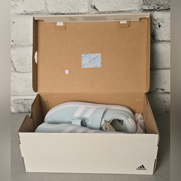 Adidas VL Court 3.0 EL C Kids Light Blue Skate Shoes NWT Size 2.5 - Picture 14 of 15